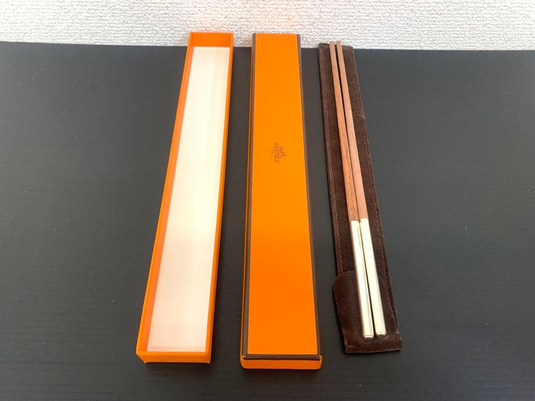 HERMES エルメス お箸 チョップスティック カトラリー Hロゴ