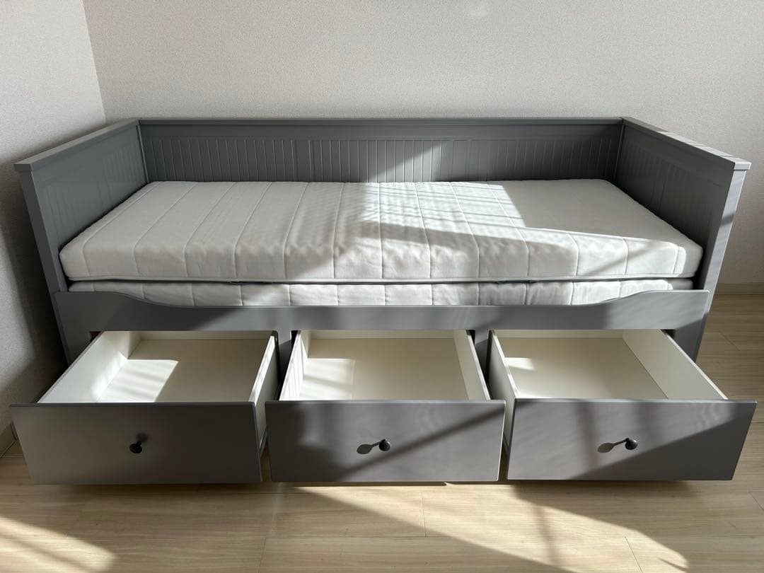 【美品】IKEA HEMNES ベッドフレーム+マットレス※引取は名古屋市中区
