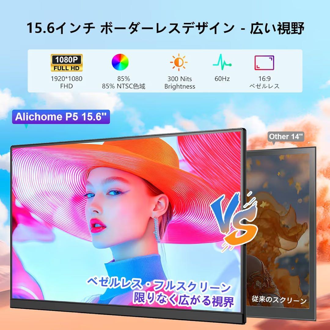 P5 デュアルモニター 15.6インチ モバイル pc モニター IPS