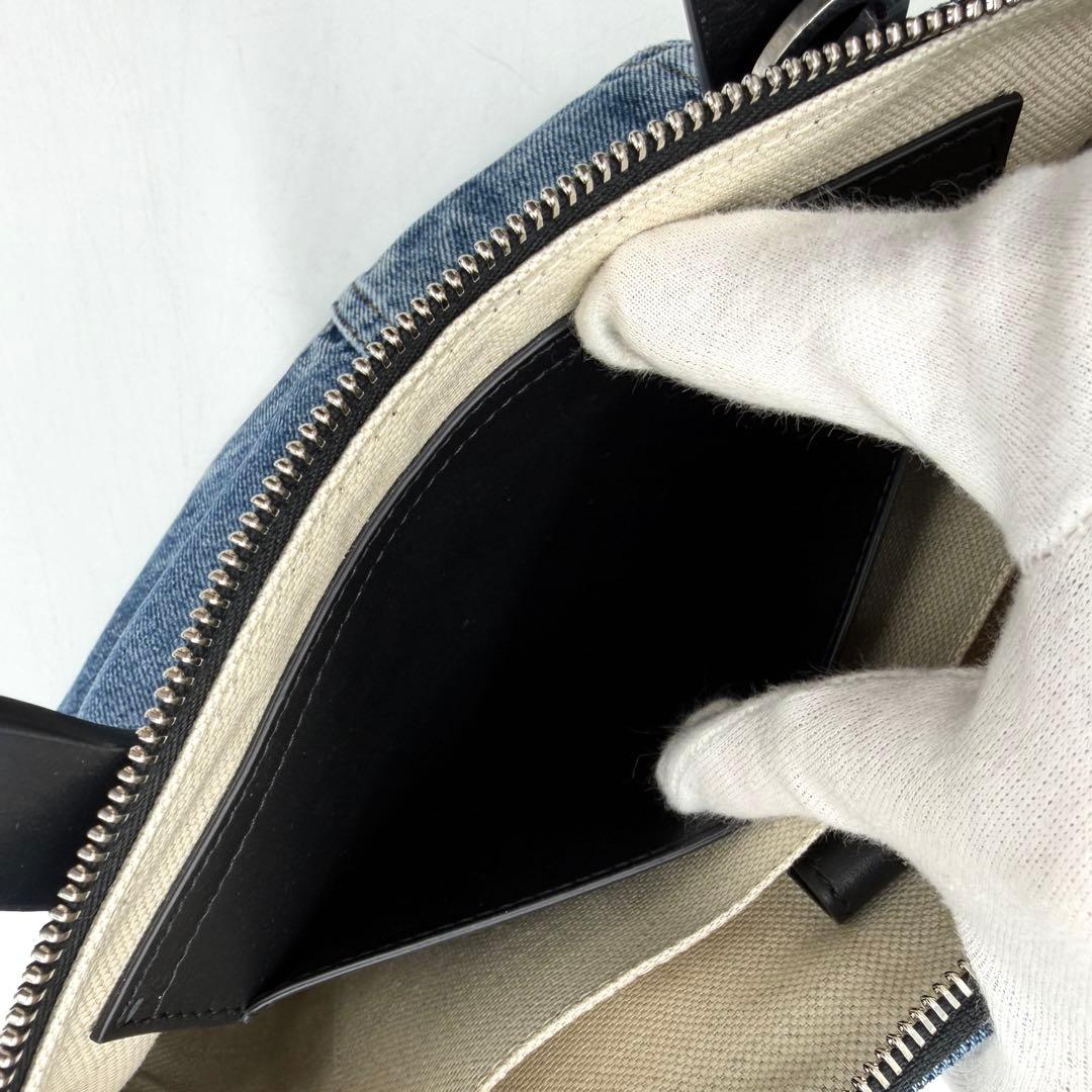 【極美品】ドルチェ&ガッバーナ ショルダー パッチワーク デニム アダモ ブルー