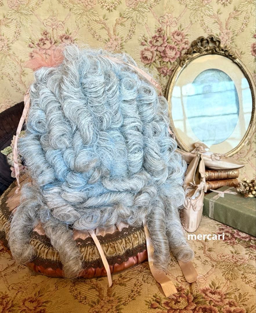 ★SALE★フランス　アンティーク　ヴィンテージ　希少　オペラ　ロココ　ウィッグ