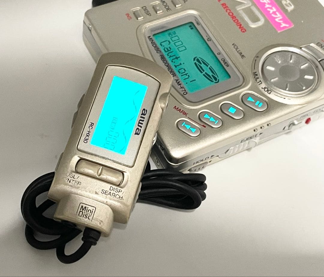 ジャンク　AIWA AM-F70 ポータブルMDレコーダー