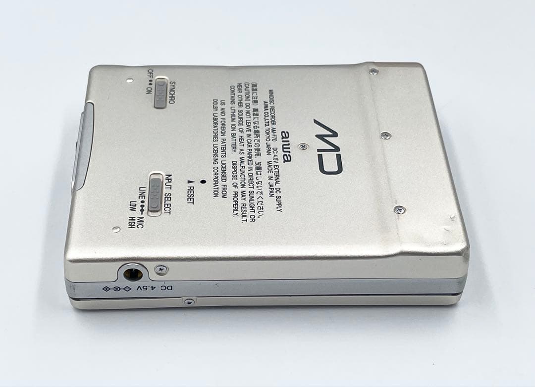 ジャンク　AIWA AM-F70 ポータブルMDレコーダー