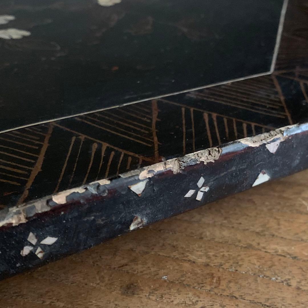 李朝 螺鈿 八角盆 朝鮮美術 古美術 古道具 アンティーク