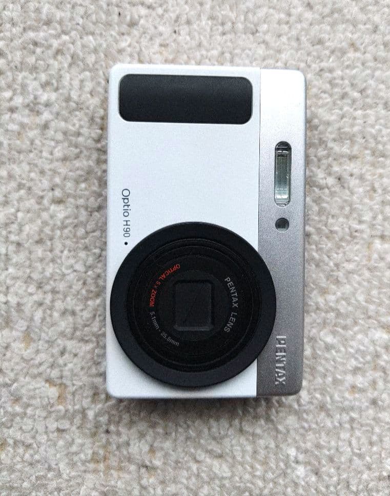 【美品】PENTAX optio H90 ホワイト シルバー