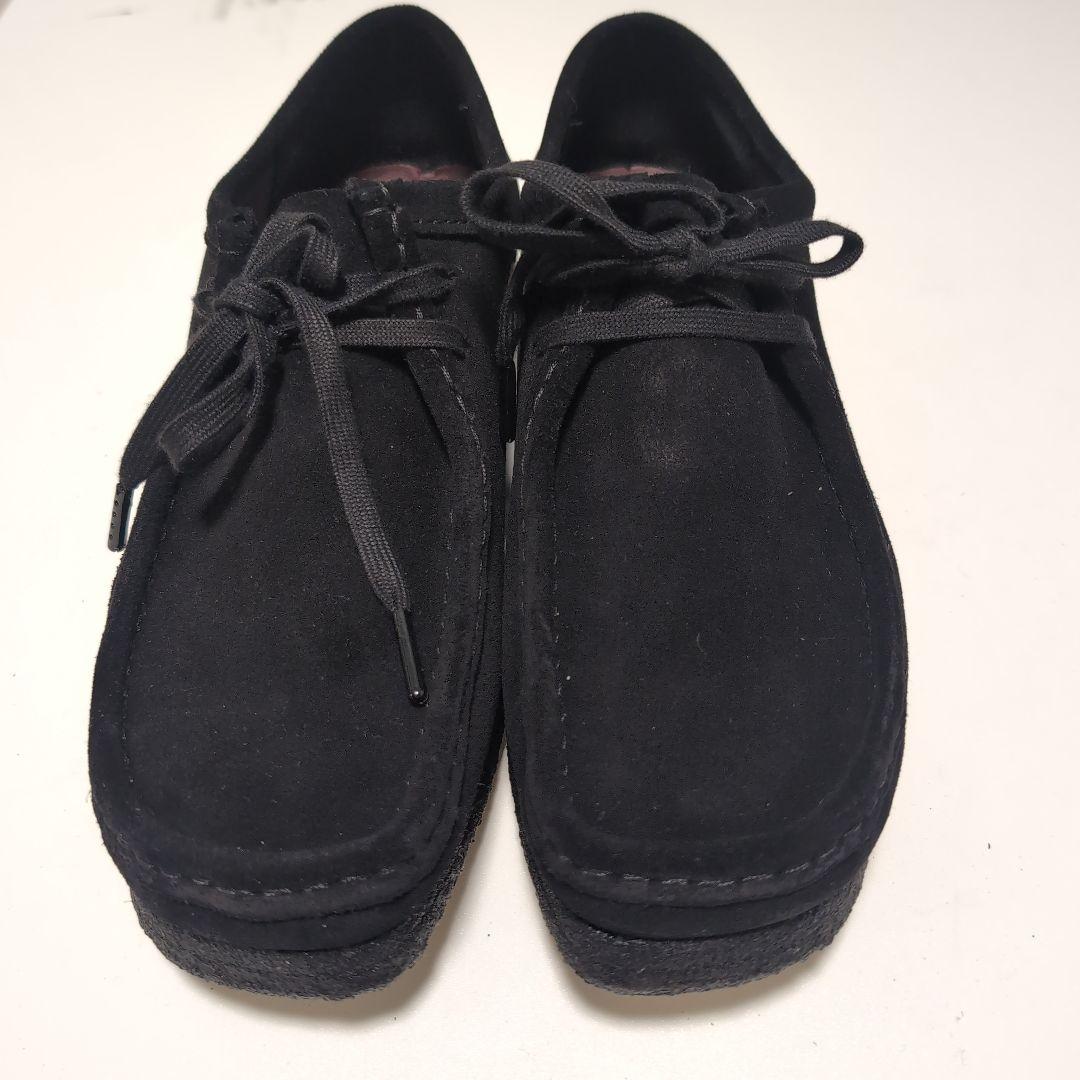 【未使用】CLARKS ORIGINALs ワラビー　黒　スエード　26.5cm