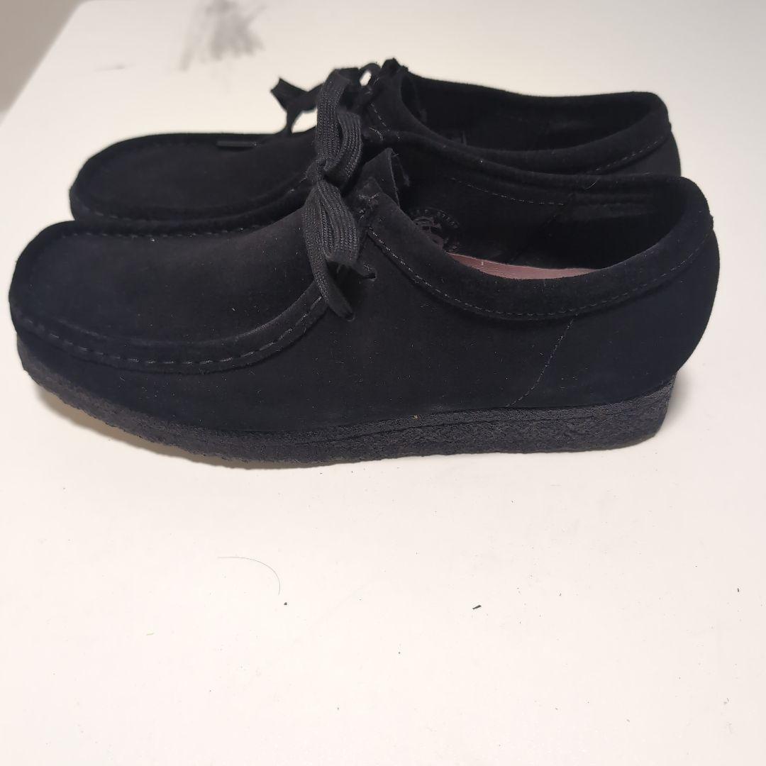 【未使用】CLARKS ORIGINALs ワラビー　黒　スエード　26.5cm