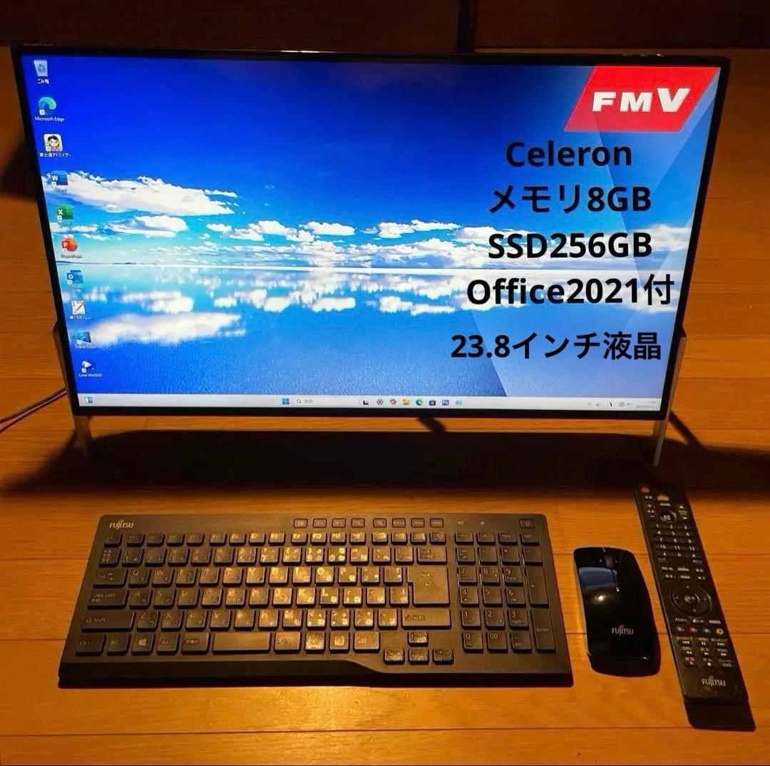 <週末特価> 富士通 一体型デスクトップPC FMVF53B1B SSD換装済