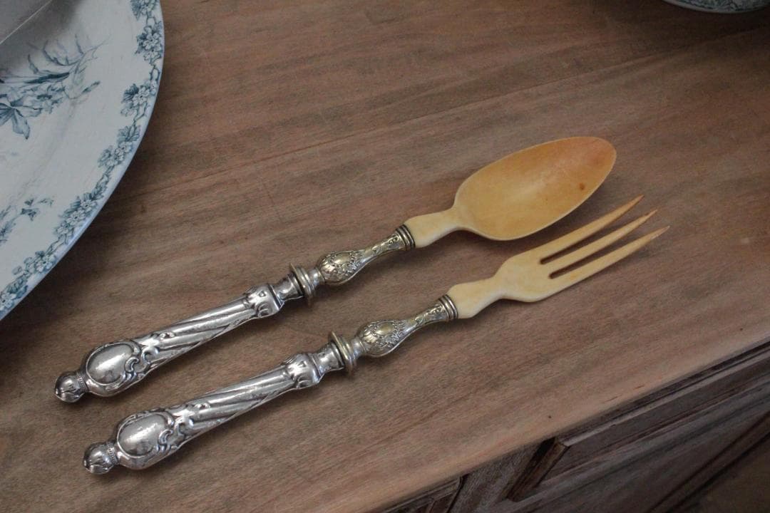 サラダサーバー/シルバースプーン&フォーク2本セット