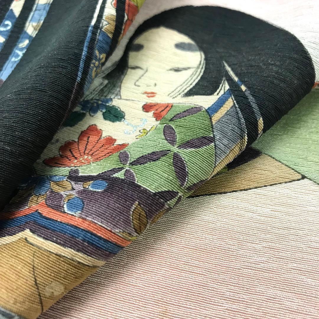 付下げ 京友禅伝統工芸士 樽本伊勢蔵 十二単の女性 積紅色 KK-1835