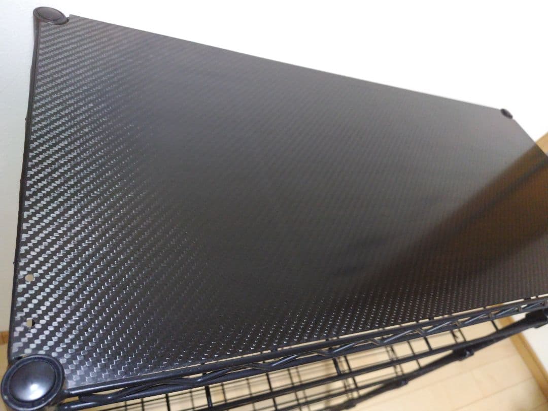 本物‼️特注ドライカーボン天板 メタルラック ５段