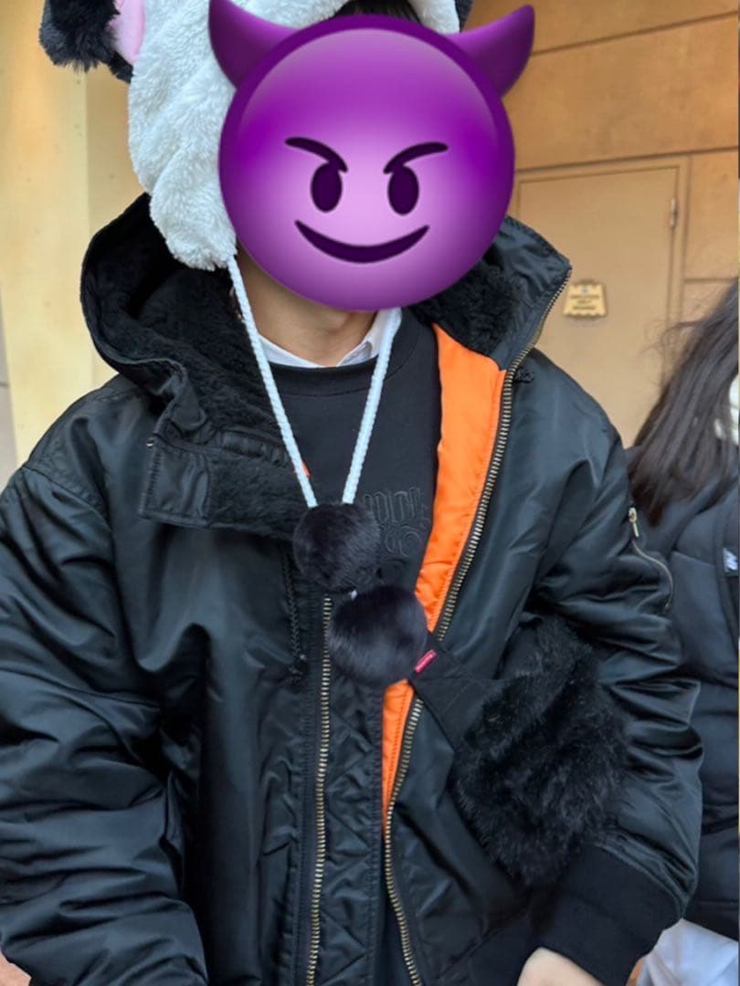 Supreme Hooded MA-1 \"Black\" SIZE:L バッチ付