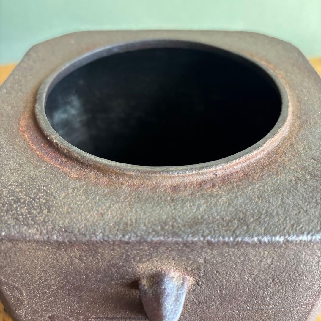 雲龍窯 釜師 敬典造 四方釡 茶道具 共箱