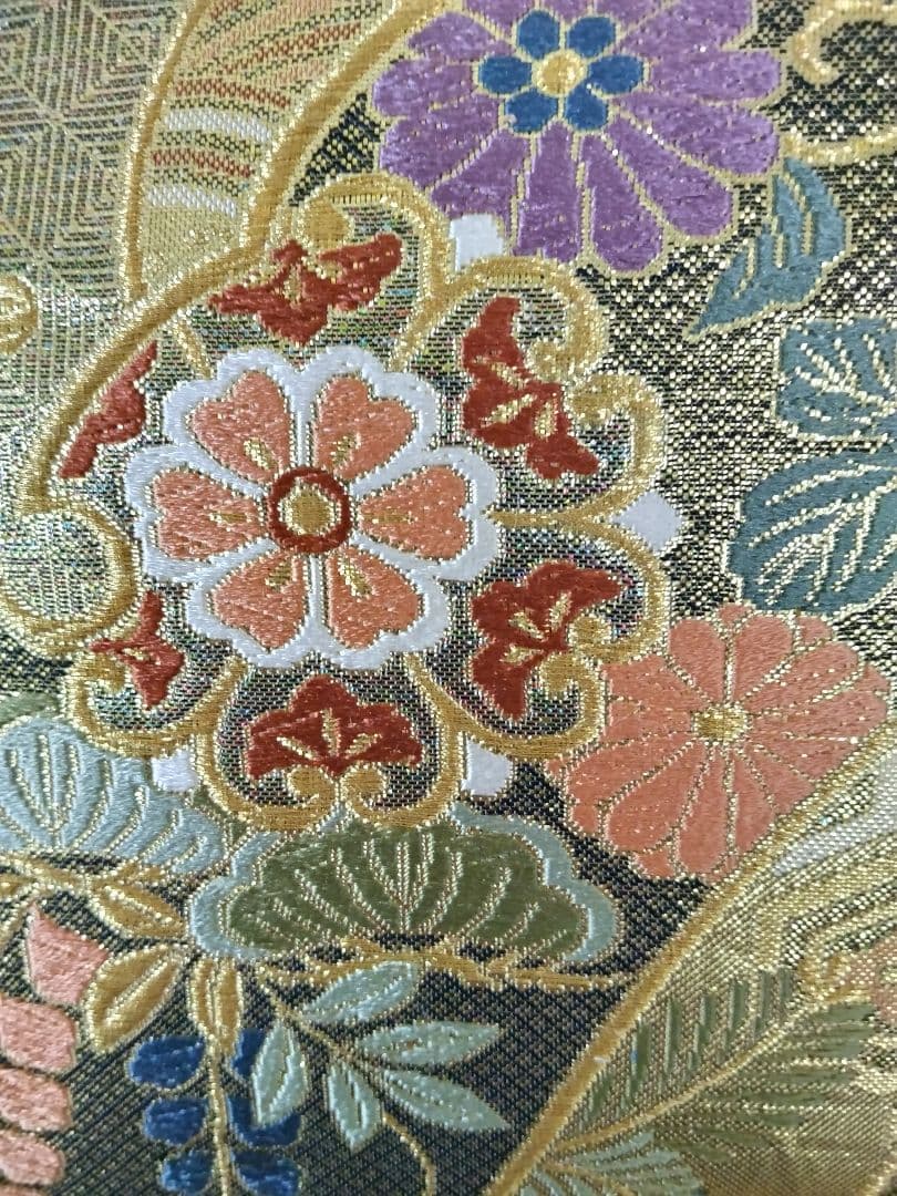 おまとめ 専用 O-277 袋帯 六通 西陣織 唐織 華文 七宝 金糸箔 美品