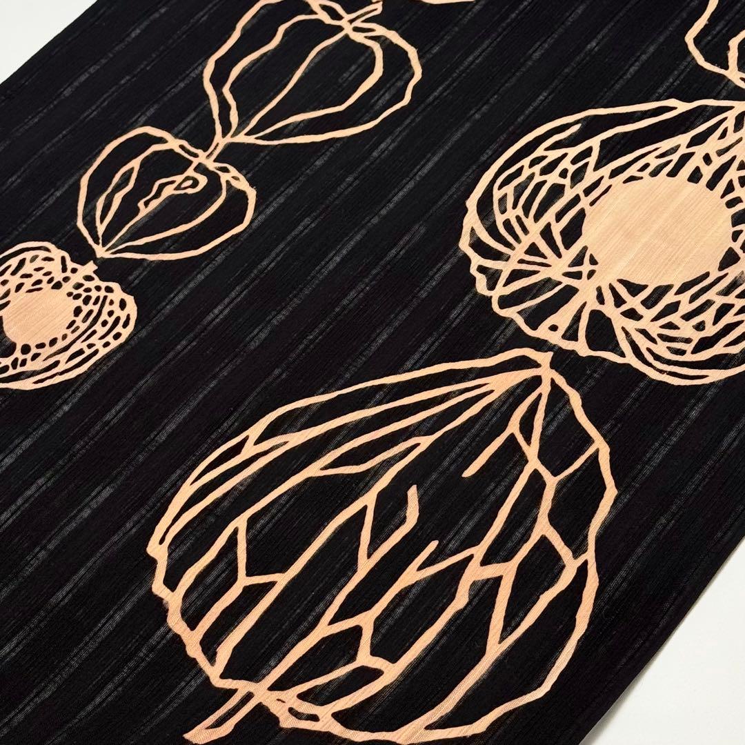 浴衣　夏着物　竺仙　ほおずき　かげろう地　注染　「宮下真理子作画」　6468