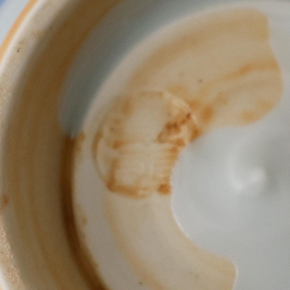 京焼 平安景雲 手塚景雲 染付丸文山水 平茶碗 共箱 黄布 茶道具 本物保証