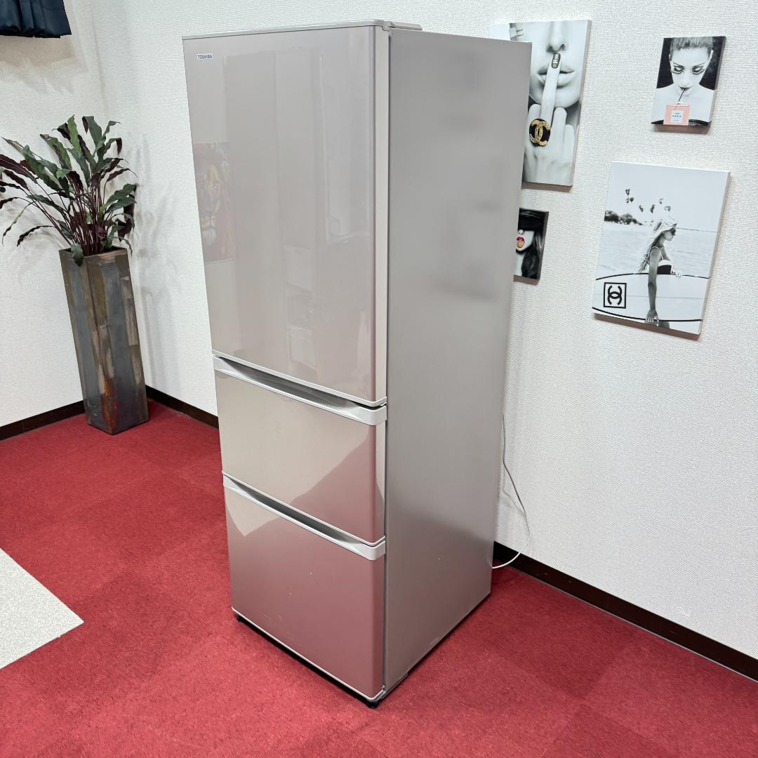 東京23区送料無料　美品東芝2014年製　3ドア375L　洗浄/除菌済み