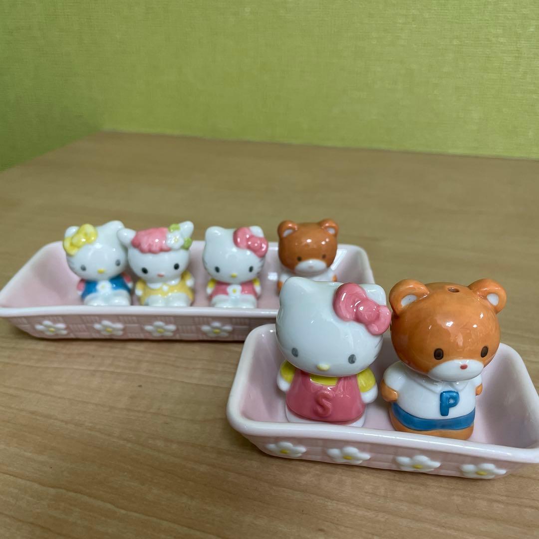 ハローキティ　希少　箸置き　調味料入れ　レア　レトロ　HELLO KITTY