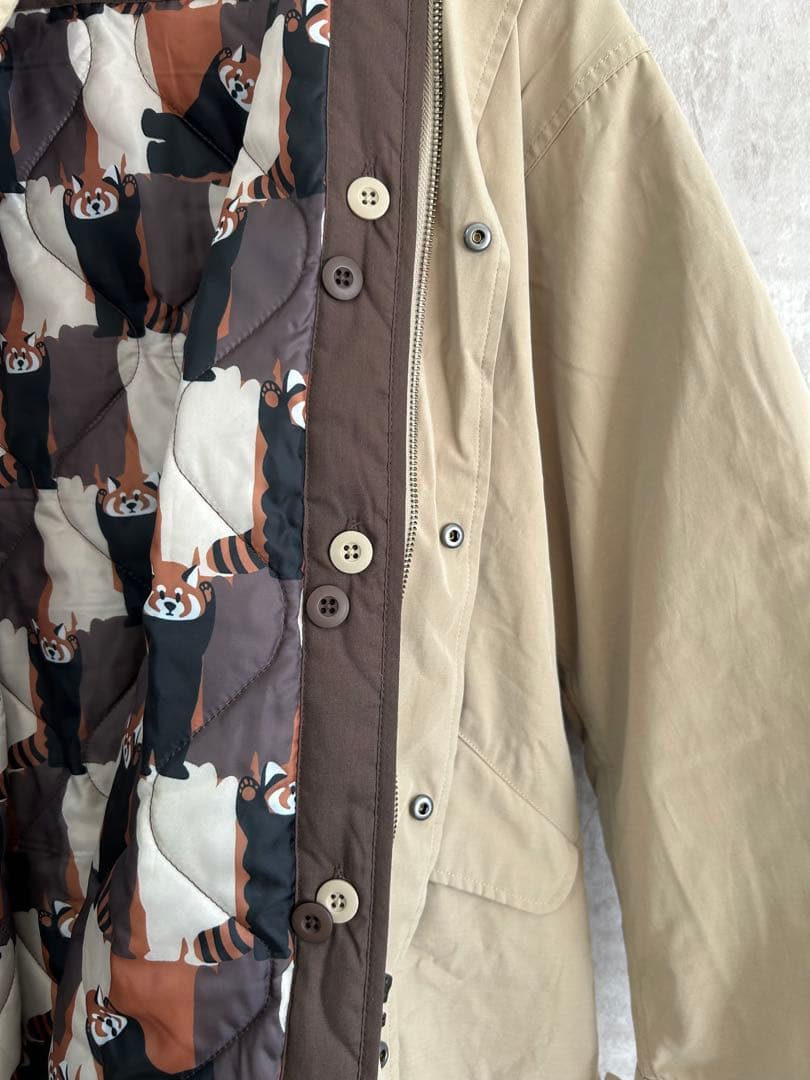 完売品　グラニフ モッズコート IKAKU レッサーパンダ 3way S 刺繍
