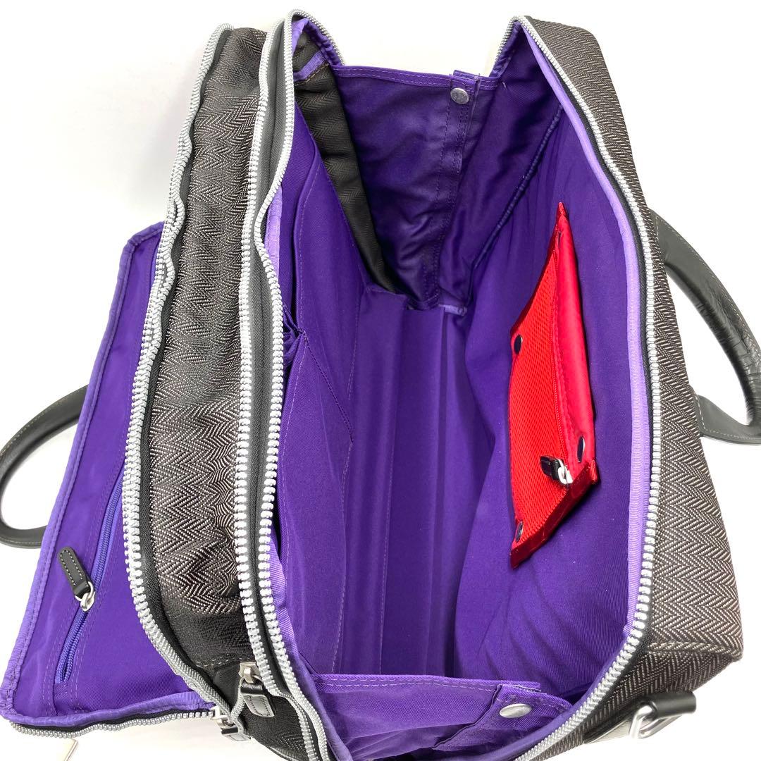 【極美品】 ポールスミス ace. コラボ ビジネスバッグ 2way 2層 鍵付