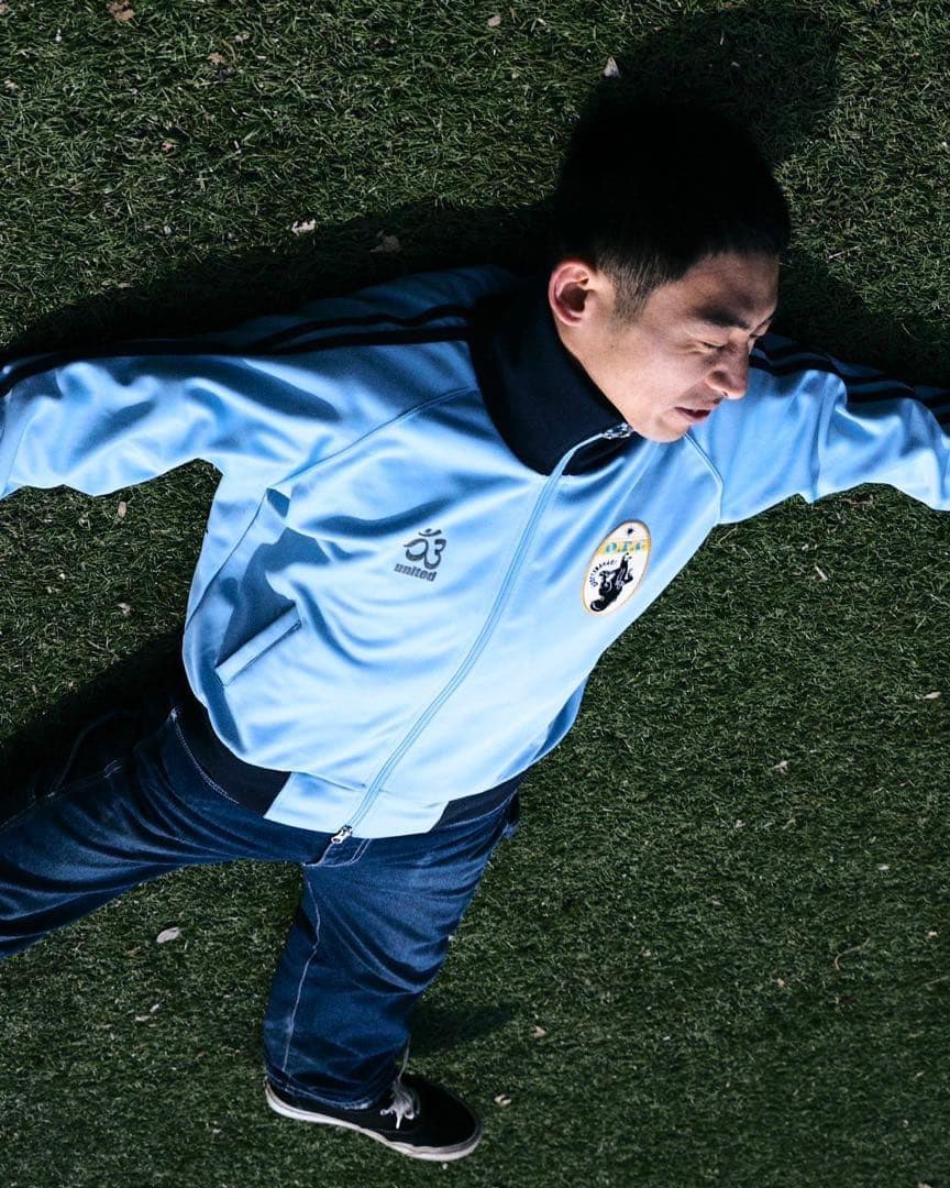 XL 踊ってばかりの国 トラックジャケット ブルー