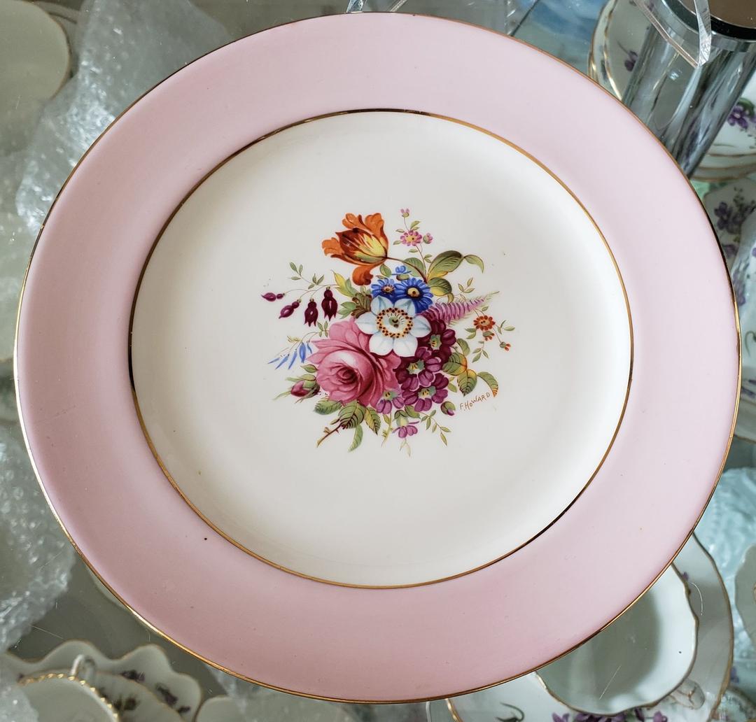 追加画像 希少 ハマースレイ ハワードスプレイ ピンク 朝食セット アンティーク