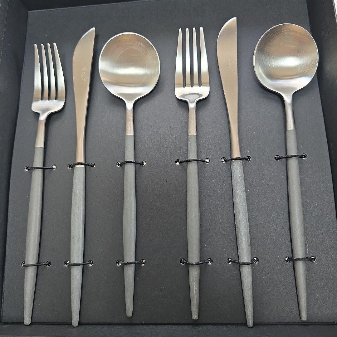 Cutipol クチポール ＊ゴア ディナー カトラリーセット＊グレー＊レスト付