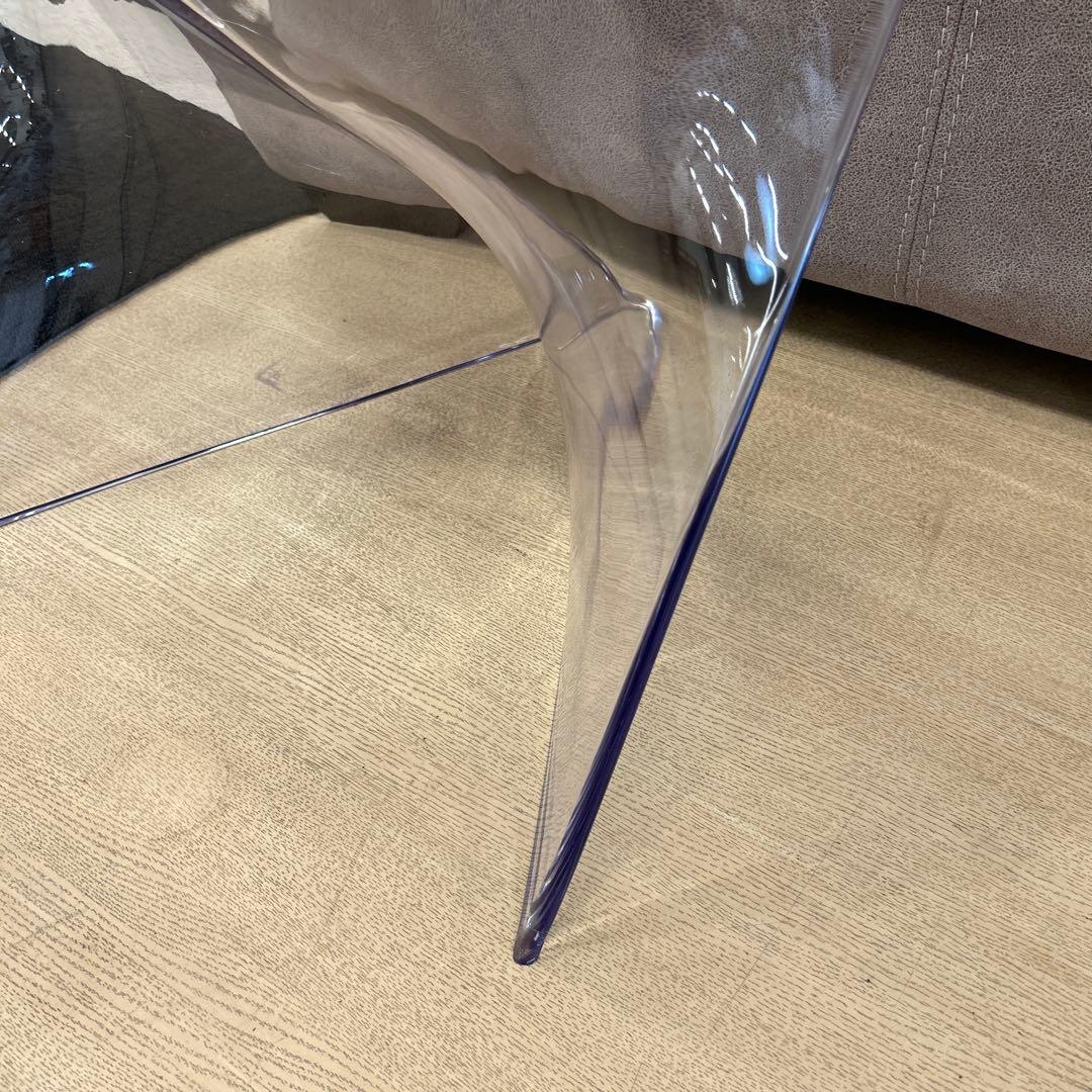 新品☆おしゃれサイドテーブル 花台 ナイトテーブル クリア モダン オブジェ