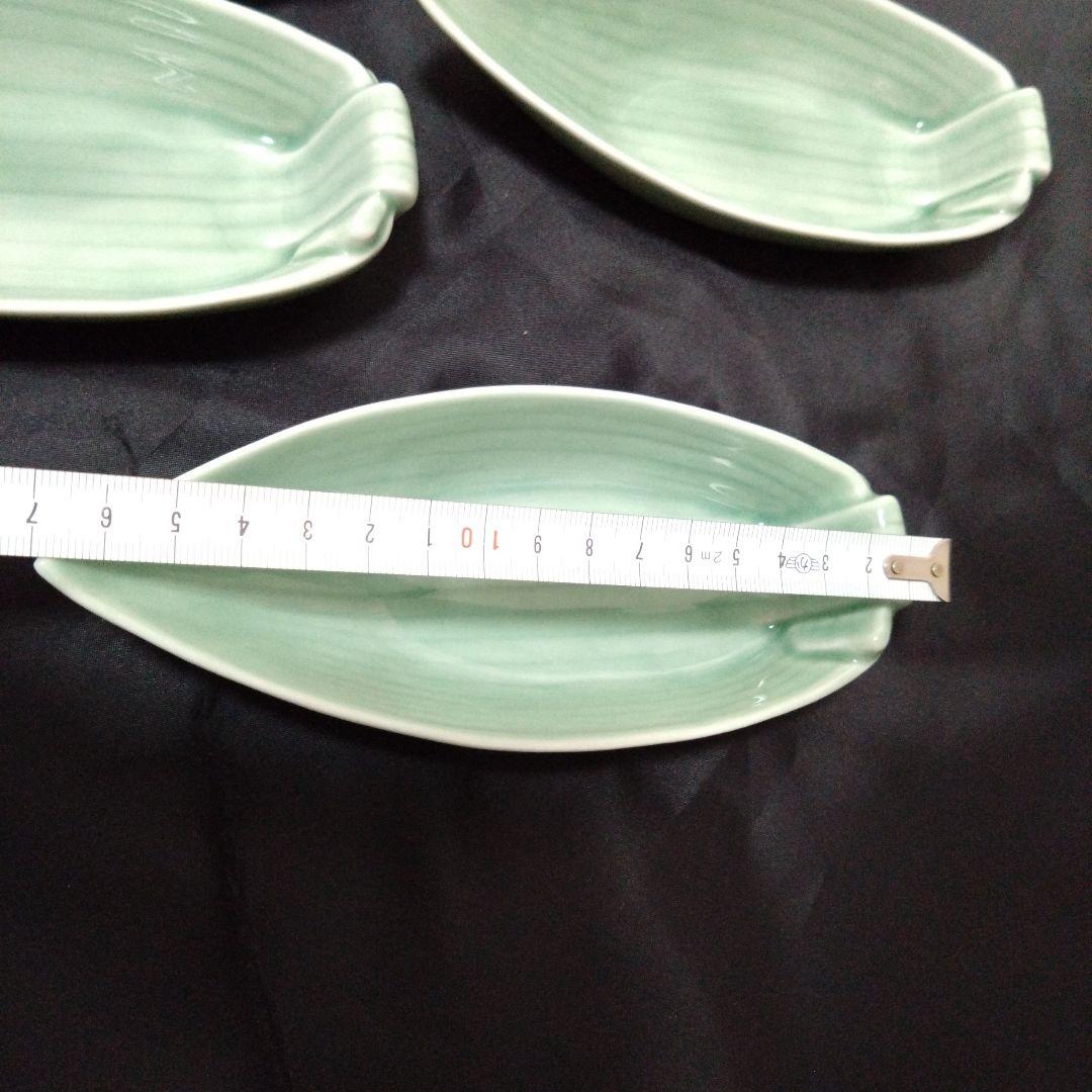 新品 有田焼 深川製磁 百年庵 笹型 銘々皿5個　お祝い