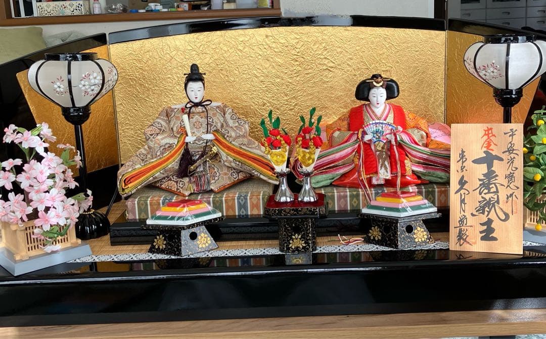 美品　伝統的な雛人形 ひな祭り飾り￼