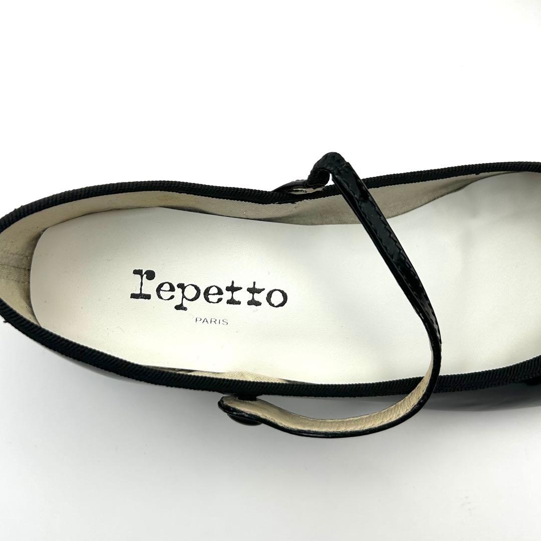 未使用級✨ repetto 【38】 パンプス ローズ メリージェーン ブラック