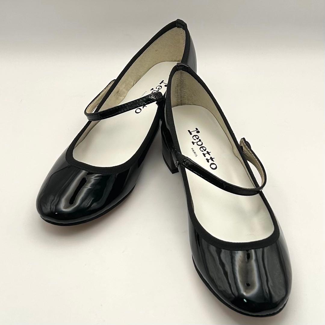 未使用級✨ repetto 【38】 パンプス ローズ メリージェーン ブラック