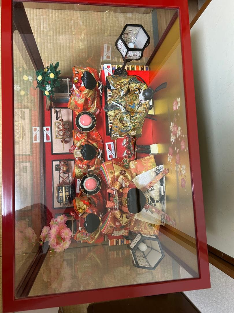 雛人形　ガラスケース　オルゴールつき　引取希望