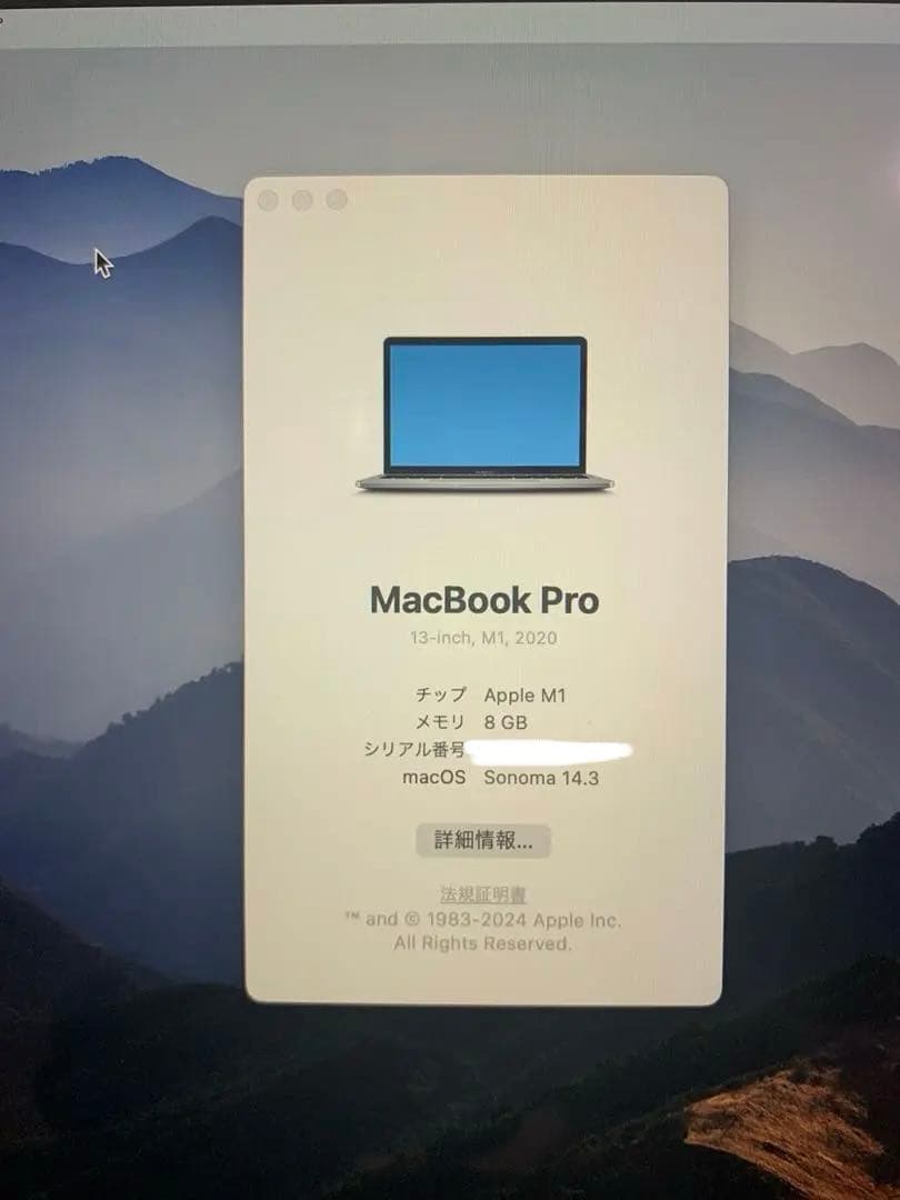 MacBook本体 MacBook Pro 2020 M1