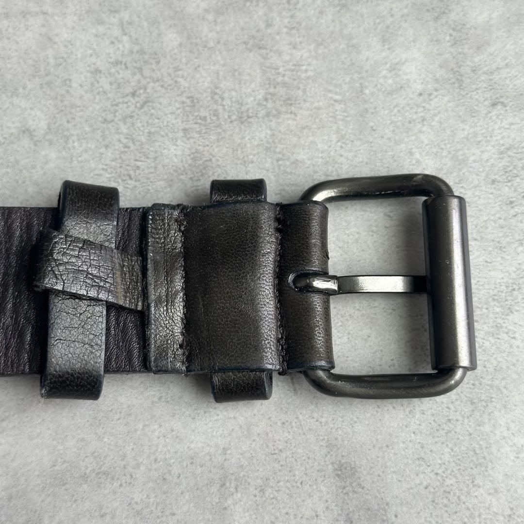 PRADA ロゴ　ナッパレザーベルト