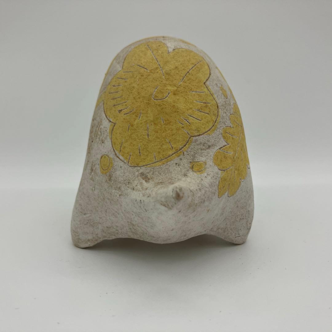 鹿児島睦　亀　置物　イエロー