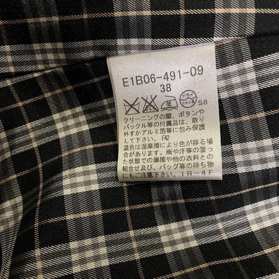 美品 BURBERRY ブルーレーベル ダブルブレスト Pコート ブラック