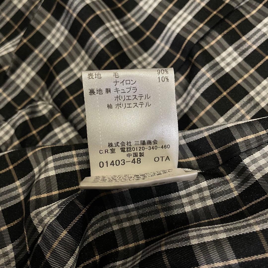 美品 BURBERRY ブルーレーベル ダブルブレスト Pコート ブラック