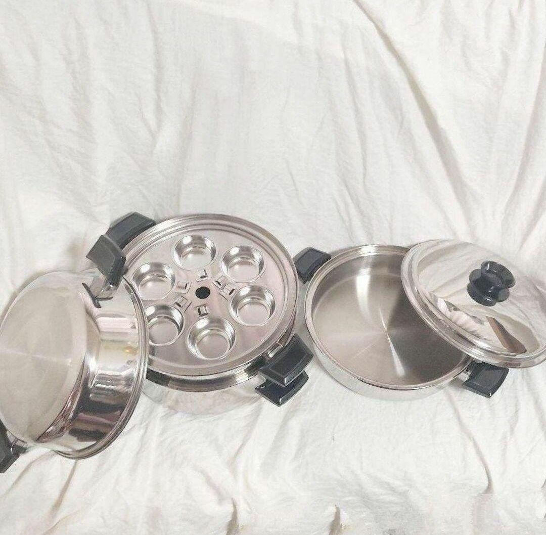 ロイヤルクイーン IH対応品 新品 Lセット (6QTと大フライパン、付属品)@