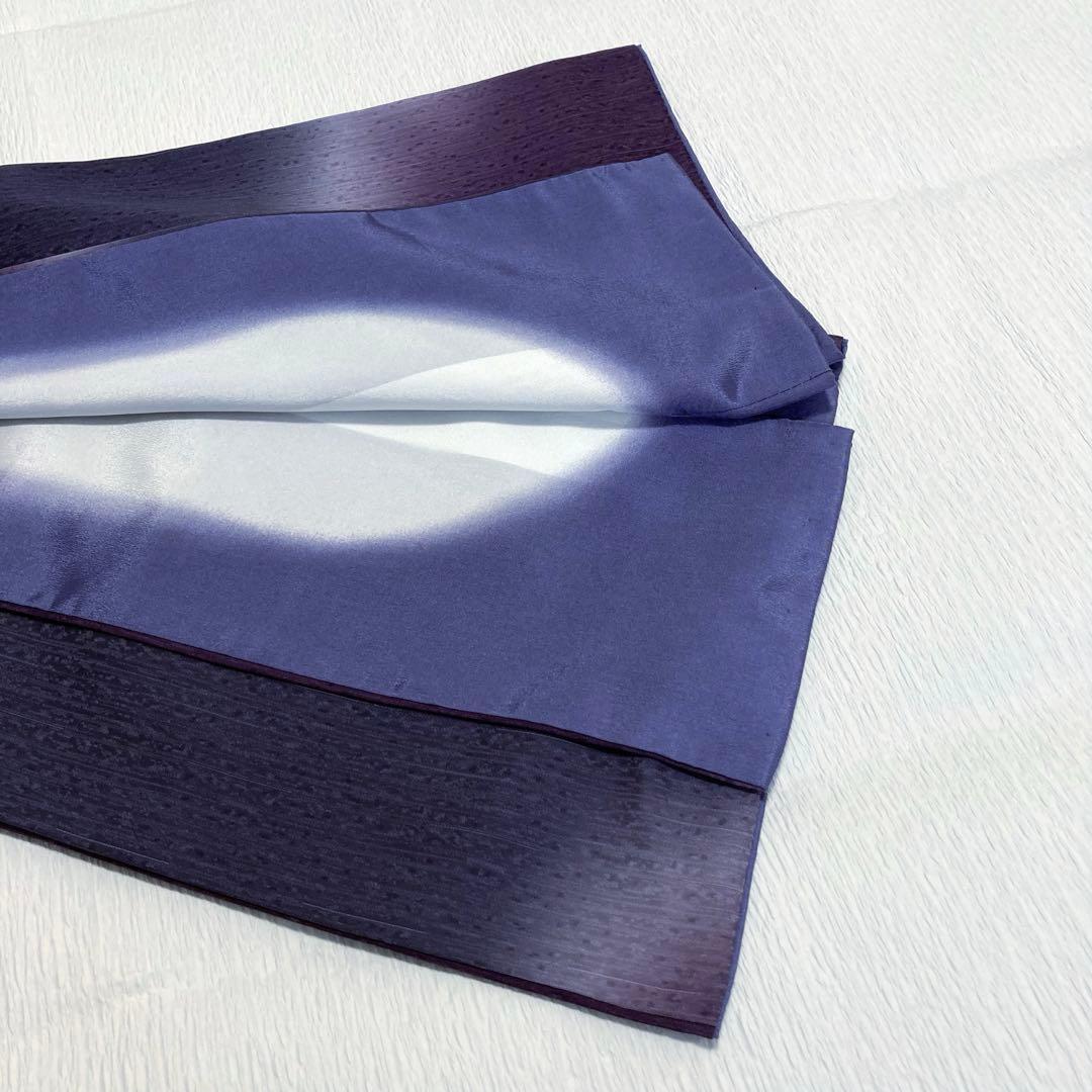 【美品✨】東レシルック　洗える着物　小紋　ぼかし染め　紫みの暗い灰　暗い灰紫F3