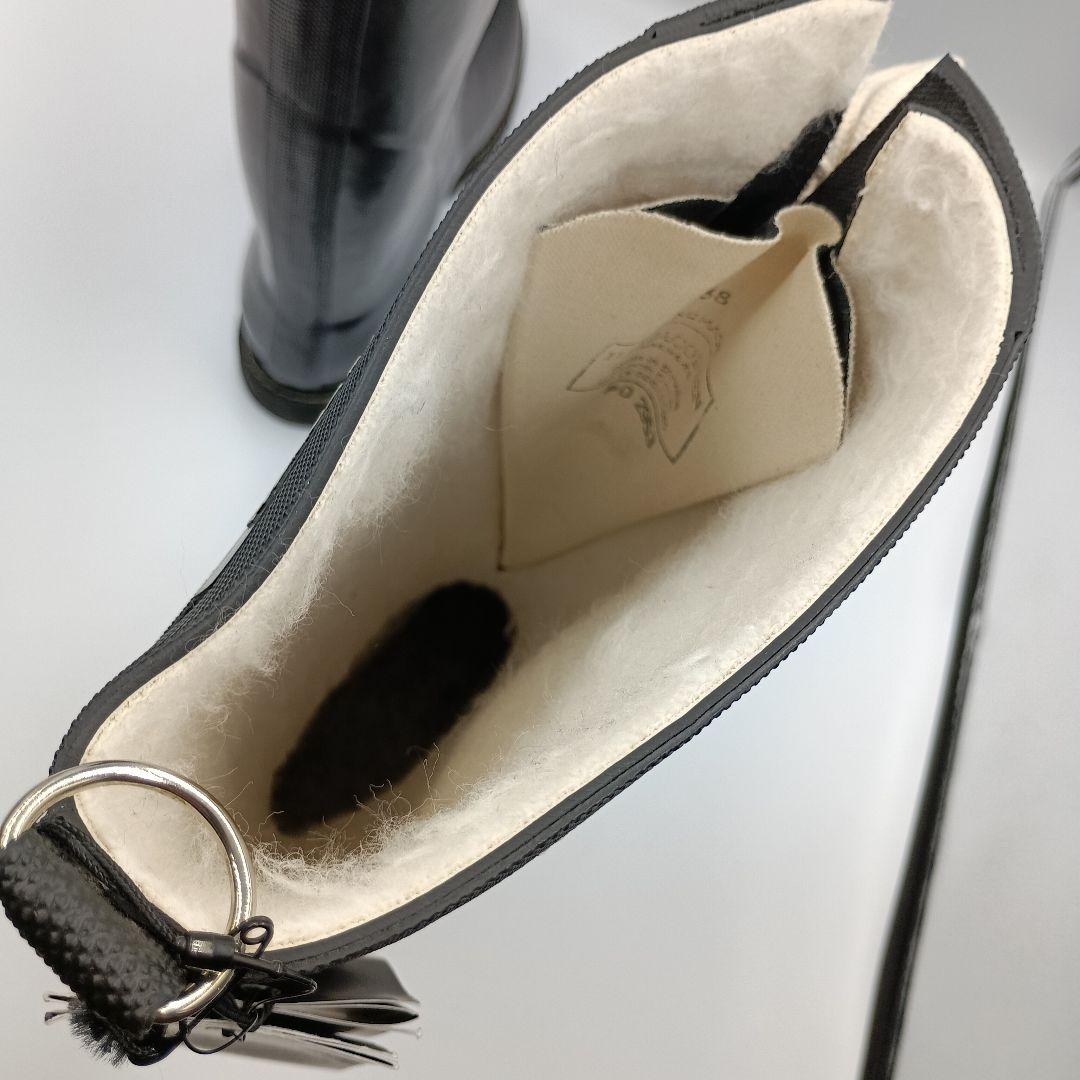 ILSE JACOBSEN レインブーツ レースアップ ブラック ２４cm