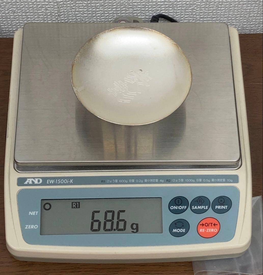 純銀Silver1000 銀盃 刻印あり　68.6g