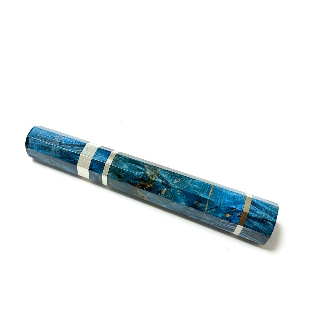 三段銀巻 フグ引き300 スタビライズドウッド 八角柄 フグ引き尺 包丁の柄j