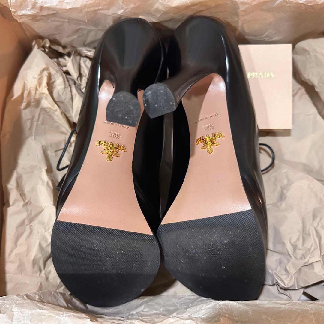 PRADA レースアップショートブーツ 38 1/2