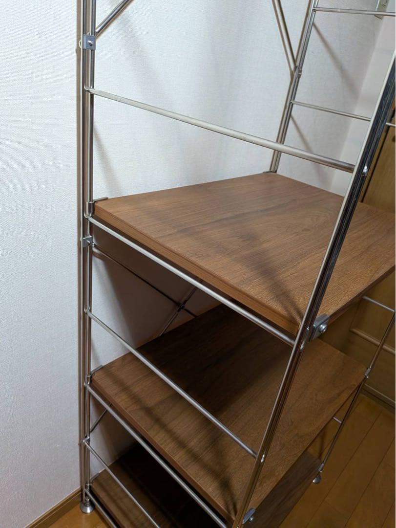 ■どれみそ■無印 ステンレスユニットシェルフ 棚 収納 ワードローブ