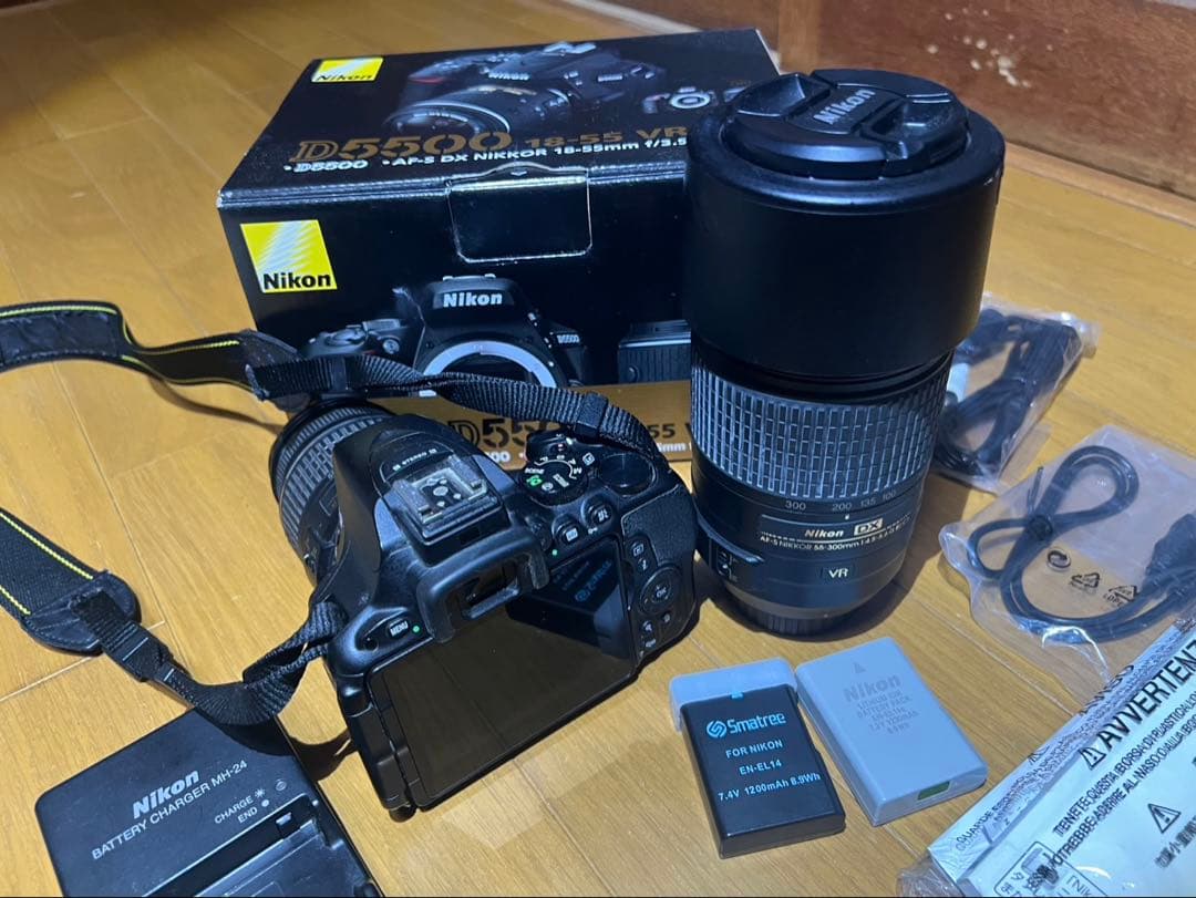 【NIKON】D5500 18-55 VR Ⅱ Kit 望遠レンズバッテリセット