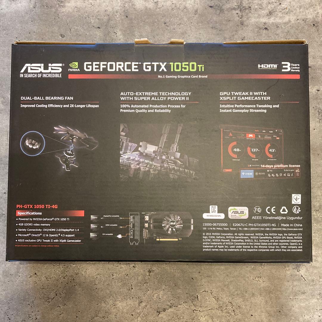 [箱・付属品あり] ASUS GeForce GTX1050Ti 4GB