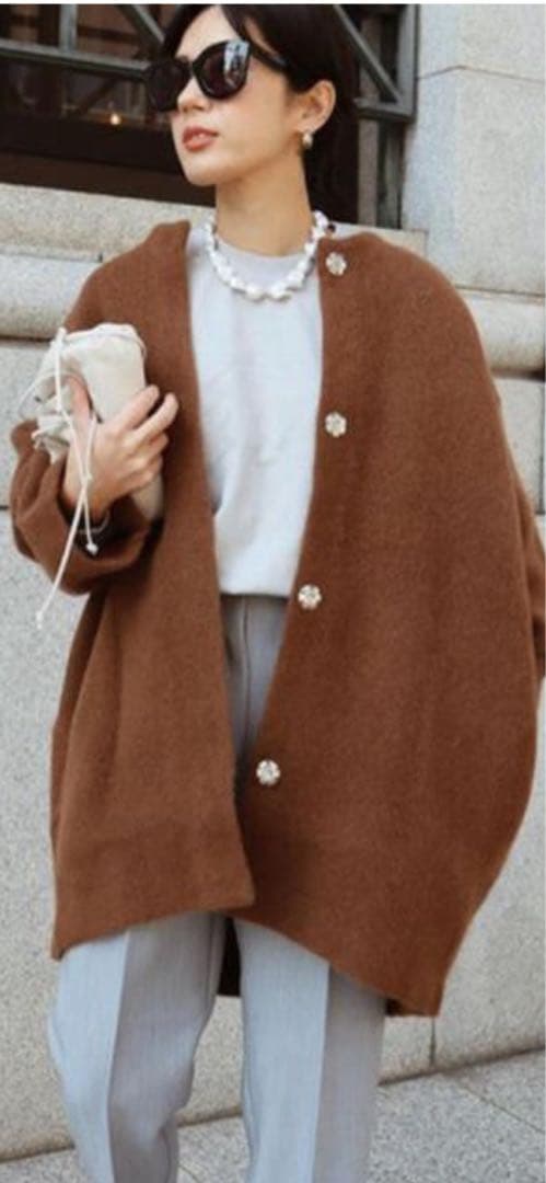 machatt ラクーンニットコート