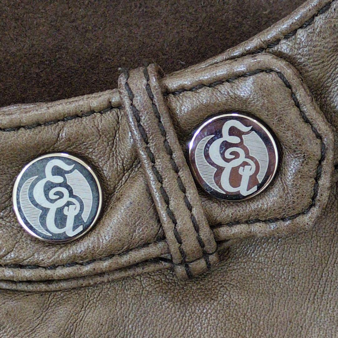 アルマーニ　ARMANI　シングルライダース　レザー　ジャケット　M ブラウン