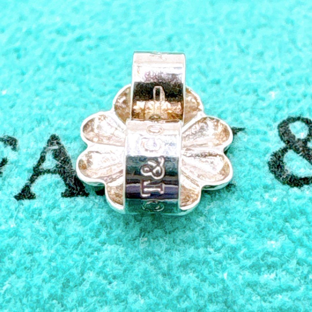 極美品レア ティファニー オープンハート ピアス ブラックジェイド シルバー